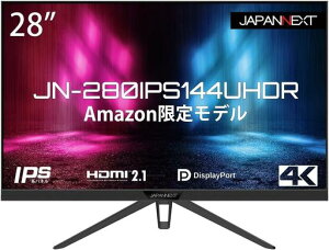JAPANNEXT 28�C���`�Q�[�~���O���j�^�[ JN-280IPS144UHDR HDMI2.1�Ή� 4K(3840 x 2160) 144Hz �t�����j�^�[ HDMI DP