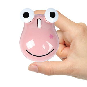 ワイヤレス2.4G&Bluetoothデュアルモードマウス小型可愛いカエルの形電池式軽量1200DPI光学式かわいい無線女性/子供用Windows/MacBookタブレット/ラップトップ/パソコン対応ピンク