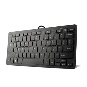 USB�L���L�[�{�[�h ���^ �y�� 78�L�[ �p��z�� �e���L�[���X �~�j ���^ USB�ڑ� �R���p�N�g 1.3���[�g���R�[�h PC�m�[�g�p�\�R��/Windows/Mac�p iMac MacBook Air/Pro�ɑΉ� �u���b�N