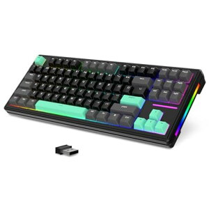 MAMBASNAKE x ATTACK SHARK M87 ���J�j�J���L�[�{�[�h �Q�[�~���O PBT�L�[�L���b�v �Q�[�~���O �L�[�{�[�h 3�ڑ����[�h Bluetooth5.0/2.4Ghz/Type-C 87�L�[ 80% ���Փ˃R���p�N�g