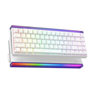 MechLands Aula Hero68 HE �L�����C���Q�[�~���O�L�[�{�[�h���s�b�h�z�[�����ʃX�C�b�`���� 0.01mm�����\�A�N�`���G�[�V���� 8kHz�|�[�����O 5�w�h���\�� RGB���C�g�{�b�N�X&�o�b�N���C�g (White