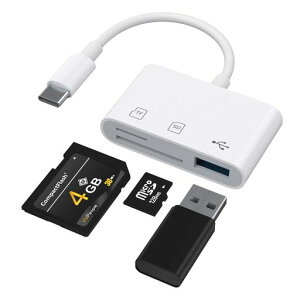 3in1USBCSD�J�[�h���[�_�[USB�|�[�g�g�����@�\MicroSD/SD�J�[�h/UHS-I�J�[�h��p�����o�����]��OTG�^�C�vC�J�[�h���[�_�[MacWindowsAndroid�[���ɑΉ�