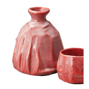 エールネット(Ale-net)酒器セット徳利おちょこセット9xH12.3cm390cc赤楽風2号徳利徳利&ぐい呑(2個)セット陶器美濃焼