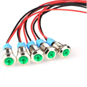 Kiligen5��8mmAC/DC12-24VLED�h���C���W�P�[�^���C�g�p�C���b�g���C�g�V�O�i���C���W�P�[�^(�O���[��)