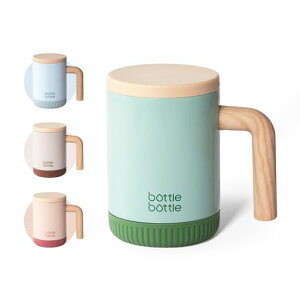 BOTTLEBOTTLE�W�t���}�O�J�b�v400ml�������Z���~�b�N�^���u���[�ӂ��t�����ڂ�Ȃ��n���h���X�e�����X�^��f�M�ۉ��ۗ�R�[�q�[�����݊w�������j�����핗�O���[��