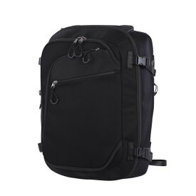 [トラベリスト]撥水機能拡張パソコン対応デイバッグリュックビジネスカジュアル機内持ち込みサイズタイムLブラック