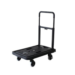 花岡車輌フラットカート車輪も折りたためる台車F-CART02ブラック