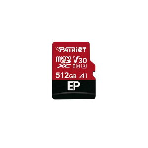 Patriot Memory MicroSD�������J�[�h A1 V30 512GB Andriod �X�}�[�g�t�H���ƃ^�u���b�g�œK�� Full HD & 4K PEF512GEP31MCX