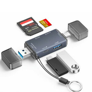 SDカードリーダーDenkouoziUSB3.0SDカード6-in-1カードリーダーSD超小型高耐久高速転送OTG対応スマホタブレットMacBookWindowsPCに適用
