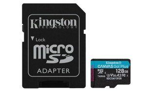 Kingston 128GB microSDXC Canvas Go Plus Gen4 200MB/�b A2 U3 V30 �A�_�v�^�t�� SDCG4/128GB