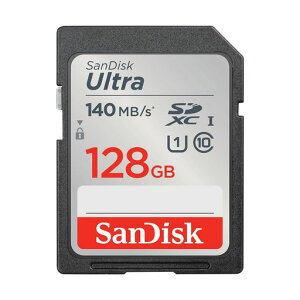 SanDisk 128GB Ultra SDXC UHS-I Memory Card - Up to 140MB/s, C10, U1, Full HD, SD Card - SDSDUNB-128G-GN6IN