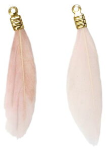 ソフィアアクセサリーパーツフェザーパーツ小約縦43mm1組(2枚)入ライトピンクH-48-A