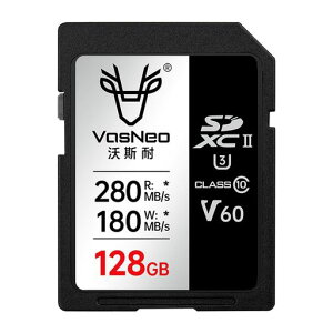 VosNeoV-SD4-128GB-V60SDXCUHS-IIV60[J[h128GB4KΉőǍ280MB/ső发180MB/s