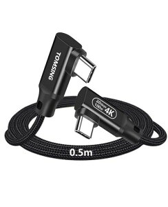 TOMSING USB c to c �P�[�u�� ���[L�^ 0.5m Type C�P�[�u�� 5A100W �}���[�d USB3.2 Gen2 20Gbps �����f�[�^ for iPhone