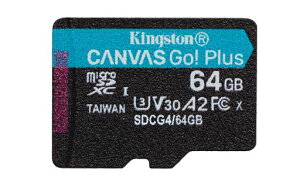 Kingston Canvas Go Plus microSDXC �������[�J�[�h Gen4 200MB/s A2 U3 V30 64GB �V���O���p�b�N ADP�J�[�h�Ȃ� SDCG4/64GBSP