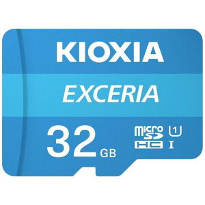 Kioxia (�L�I�N�V�A) 32GB microSD Exceria �t���b�V���������[�J�[�h �A�_�v�^�[�t�� U1 R100 C10 �t��HD �����ǂݎ�� 100MB/�b LMEX1L032GG2