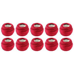 DMCコットンパール刺繍糸8番糸長さ80m10玉入#304レッド系DMC116-8B