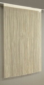 カエイレース(Kaei-lace)日本製フリーカットひものれんストリングスカーテン 約85cm巾x170cm丈 ベージュns1005-170-BE