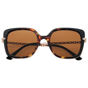 meiganサングラスレディースプラサイドメタルスクエアUV400UV対策おしゃれグラデーションレンズ丈夫ハードコートデカサングラス小顔効果ブラウンマーブル/ブラウン7396-02