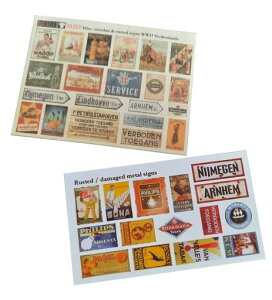 リアリティインスケール1/35第二次世界大戦オランダ商用ポスターシート&木製商業看板ホビー用素材RIS35313