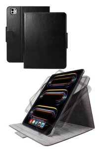 エレコムipadpro11インチ(M4)2024年モデルケース360度回転好きな角度で使用可能ペン収納フラップ付きTB-A24PM360BK