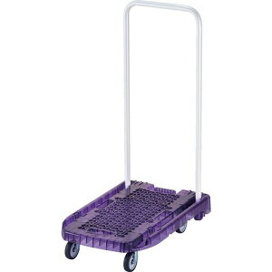 TRUSCO(トラスコ)アクロPC製省音車輪600X390バイオレット透明AC1PCVI台車折りたたみ軽量静か静音