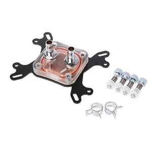 MollytekCPU水冷ブロック50mm銅ベースクールインナーチャンネルItelAMD用ウォーターブロック(ブラック)