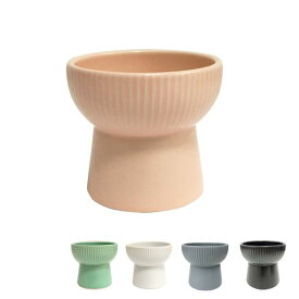 IAM NATURAL 脚付きフードボウル 脚付 ペット ボウル フードボウル 犬 猫食器 陶器 ウォーター ボウル 犬猫用 餌入れ 水入れ 水飲みボウル ペット皿 安定感 手入れ簡単 ペット用品 (ピンク)