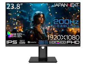 JAPANNEXT23.8C`Q[~Oj^[200Hz0.5mstHD1920x1080𑜓xIPSplfBXvC
