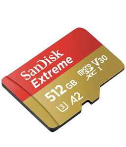 SanDisk(�T���f�B�X�N)512GBmicroSDXC�J�[�hEXTREME(�ő�Ǎ�160MB/s����90MB/s)SD�A�_�v�^�[�tSDSQXA1-512G-GN6MA[�C�O�p�b�P�[�W]