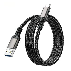 FineGood USB Type C �P�[�u�� USB A to USB C �P�[�u�� �i�C�����҂� 3A �}���[�d �����f�[�^�]�� Quick Charge 3.0/2.0 �Ή� 56K���W�X�^����