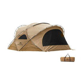 Mountainhikerシェルターテント屋外防水ドームテント風雨に強いオールシーズン対応シルバーコーティング耐水圧3000mmUpf50+煙突穴付き2ドア2窓ファミリーアウトドアキャンプに最適テント4~6人…