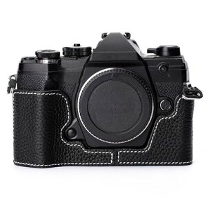 Olympus OM-D E-M5 Mark III��p ���g���Ȗ{�v(���v)����̃n�[�t�P�[�X �J�����ی�J�o�[�K�pOlympus E-M5 3 ��ʊJ�� �d�r���� �O�r���t���\�L�Y ���Ֆh�~ (���F)