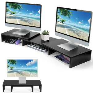 DEWEL �f���A�����j�^�[�X�^���h �ؐ� ��90cm ���j�^�[�� ����� 2�䃂�j�^�[�Ή� �����Ɗp�x�����\ �ω׏d40kg ���ド�b�N 3�i ��300+��315+��300mm �g���ȒP �f�X�N�{�[�h �m�[�g�p�\�R���X�^�c