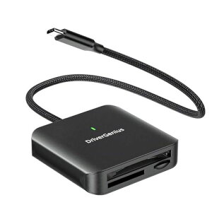 DriverGeniusSpeedXTrio|USB-C�ڑ�3-in-1UHS-IISD4.0/MicroSD4.0/CF-I�J�[�h���[�_�[?�����]��DSLR�J�����E�r�f�I�J�����Ή��i�C�����҂݃P�[�u��30cm(������