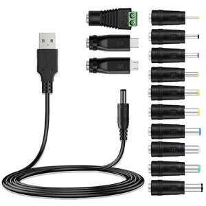 VogourfifyUSBdP[uϊvOt13in1DC[dR[hUSB-Atoی5.5x2.1mm1m5V/3.0A^CvrfIJ@iCgCg[^[\[[plgѓdb