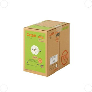 �G���R�� LAN�P�[�u�� CAT6A EU RoHS�w�ߏ��� �R�l�N�^���� �P�� �����b�N�X 100m �z���C�g ECLD-GPALW100RS