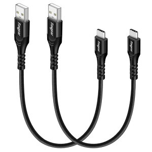 Fasgear USB C�P�[�u���A2�p�b�N 30cm USB Type C 2.0�P�[�u�� �}���[�d�ƍ����f�[�^�]�� Moto G6 G7 Galaxy S8 S8+ S9 Oneplus 7 7pro Sony Xperia L1 XA2