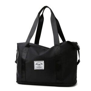 【MORGENSKY】ボストンバッグスポーツバッグキャリーバッグ大容量旅行カバン出張シューズ収納ジムレディースメンズ軽量2way撥水BAG03(TypeAブラック)