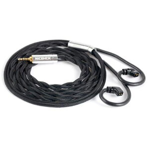 NICEHCKBLOCCイヤホンケーブル銀メッキ単結晶銅UPOCC5N純度99.999%qdc2Pin2.5mmプラグ金属製コネクタ上位ケーブル耳掛型リケーブルアップグレードケーブル4極非常に柔らかい1.2m