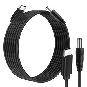 USB-CPDgK[P[u9V/12V5.5*2.5mm3AdA_v^[Ή}[d\ϋv݌vPVC̑fނ̗pfh~USBType-CtoDCdP[uPDΉfoCXł̂p(9V1m)