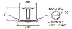 ���� LED ���p�Ɩ���� �����` ��p�` ��100 ��ʌ` 13�`(��V��p~3m) �펞����/��펞LED�_�� LEDEM13221M
