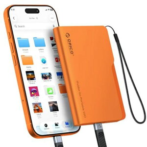 ORICO iFolder Go �O�t��SSD 1TB Type-C 5Gbps �����]�� iPhone 17/16 Pro Max�Ή� �A���~���� �t�@�C���t�H���_���݌v �|�[�^�u��SSD Windows/Mac�Ή� �^�u���b�g�EPC�E�X�}�z�p