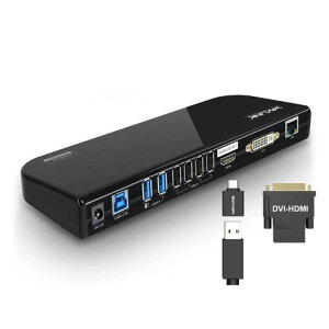 WavlinkUSB3.0ユニバーサル・ドッキングステーション・デュアルビデオモニタ・ディスプレイ最高解像度2048x1152のDVI&HDMI&VGA