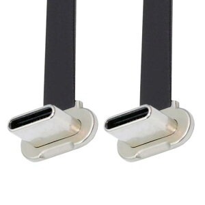 chenyang 7.87�C���` USB C �V���[�g�t���b�g�P�[�u���AUSB 2.0 Type C �f���A�� 90�x�p�x PD 65W �����[�d�f�[�^�����P�[�u�� 20cm �p���[�o���N�p