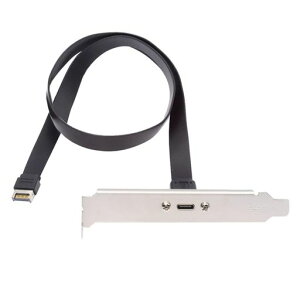 cablecc 20Gbps USB 3.2 20�s�� �t�����g�p�l���w�b�_�[ Type-E IDC to USB-C Type-C���X�����P�[�u�� �p�l���}�E���g�l�W�t��