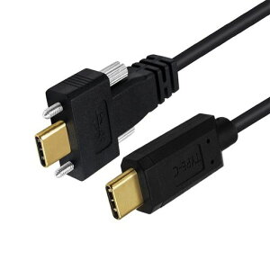 Cablecc 10Gbps USB 3.1 Type-C �I�X - �f���A�����b�N�܂݃l�W USB-C �f�[�^ 4K �P�[�u�� �p�l���}�E���g�^�C�v 1M