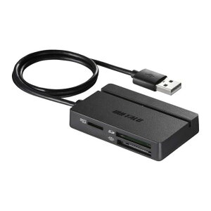 �o�b�t�@���[ BUFFALO USB2.0 �}���`�J�[�h���[�_�[ �X�^���_�[�h���f�� �u���b�N BSCR105U2BK