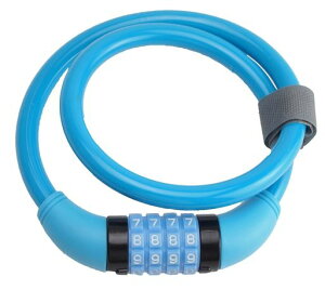 PALMY(パルミー)ナンバーセットワイヤーロックP-4273/Φ12x700mmブルー