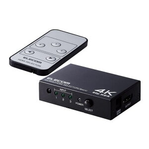 �G���R��HDMI�ؑ֊�4K60Hz(18Gbps)3����1�o��HDCP2.2�Ή��蓮�ؑ֐�p�����R���t�u���b�NGM-DHSW4KP31BK